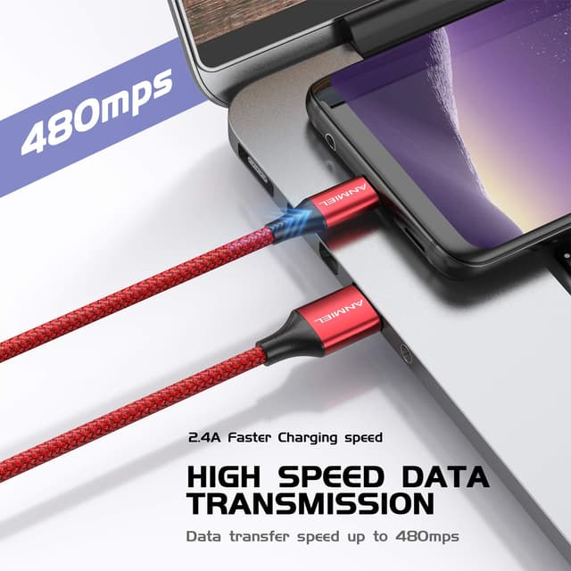 Detalle de ANMIEL Micro USB Kabel 3 m 2,4 A Lade- und Datenkabel