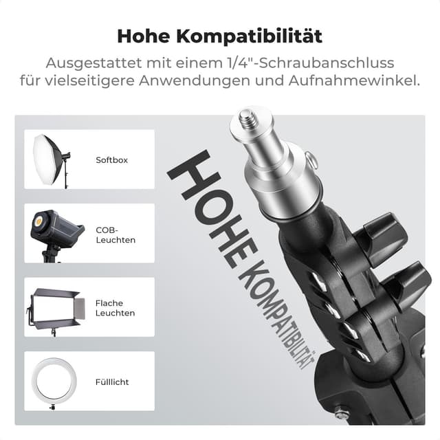 Detalle 2 de K&F CONCEPT Lichtstativ 230 cm Metall