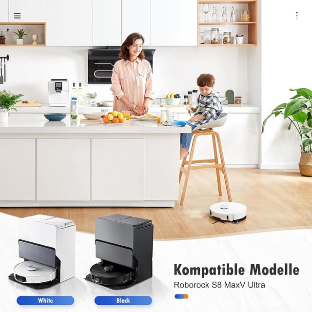 Detalle 2 de Alloytool 26-teiliges Zubehör-Set für Roborock S8 MaxV Ultra (Ersatzbürsten, Staubbeutel, Filter & Wischzubehör)