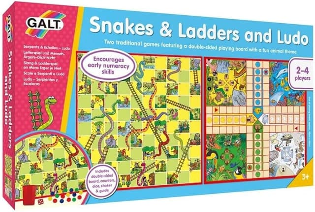 Detalle de Galt Snakes and Ladders Ludo game set 2 in 1