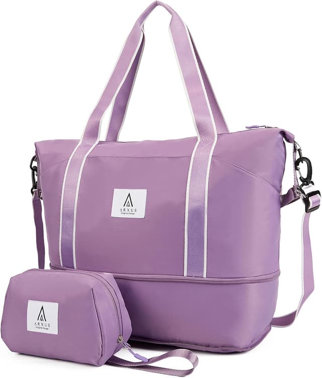 Detalle de Arxus sac de voyage extensible 25–35L avec trousse de toilette et bandoulière amovible