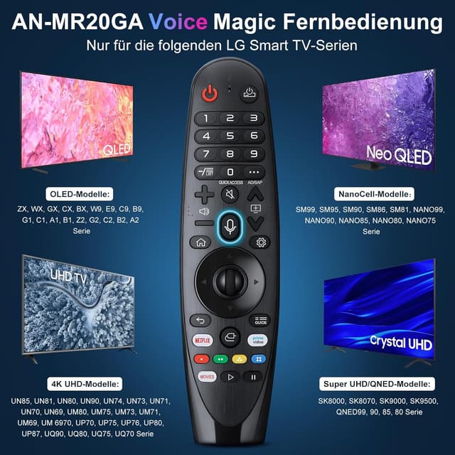 Detalle 2 de Voice Magic Fernbedienung für LG TV Ersatz AKB75855501