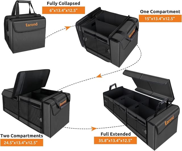 Thumbnail 1 de EAROND Large Trunk Organizer with Cooler 4-in-1