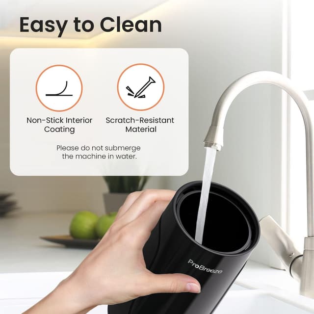 Detalle de Pro Breeze Electric 4-in-1 Automatic Milk Frother (240ml) – Hot & Cold Foam Maker for Latte, Cappuccino & More