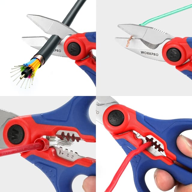 Thumbnail 6 de WORKPRO Ciseaux d'électricien 163 mm ✂