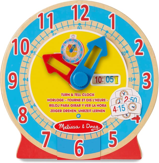Detalle 1 de Melissa & Doug Reloj madera Montessori 4 años