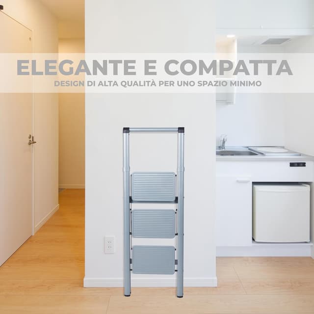 Detalle 2 de UZIRO Scaletta 3 gradini in acciaio