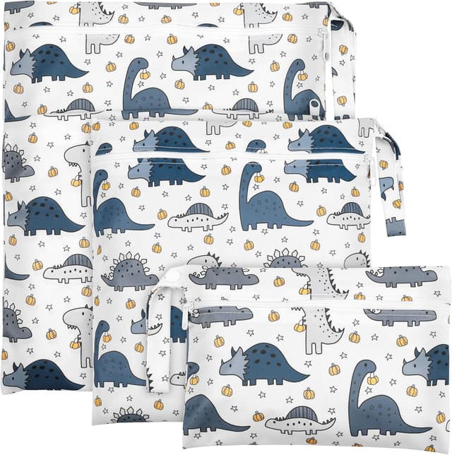 Imagen de Zocipro Wetbag-Set (3 Stück) für Stoffwindeln – Nass- und Trocken-Wickeltaschen mit Reißverschluss en OfertitasTOP