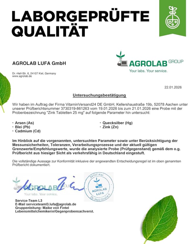 Thumbnail 6 de vit4ever Zink Komplex 25 mg – 400 Tabletten (3 bioaktive Zinkformen, vegan)