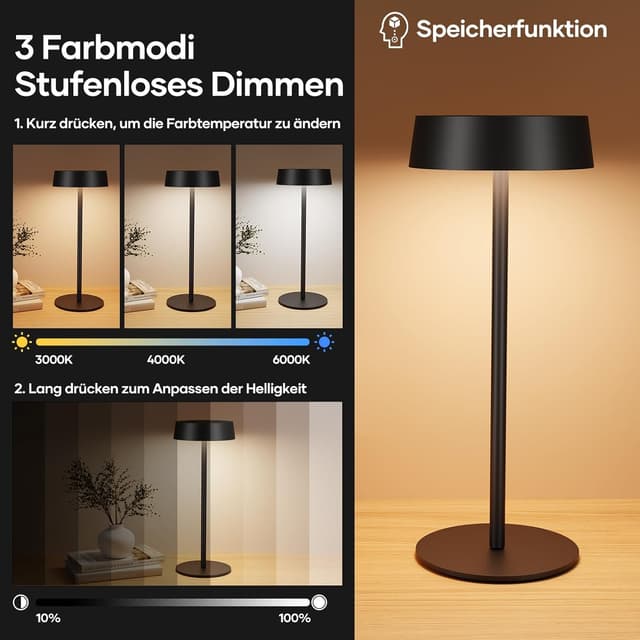 Detalle de Suright Solar Tischlampe 4000 mAh Akku