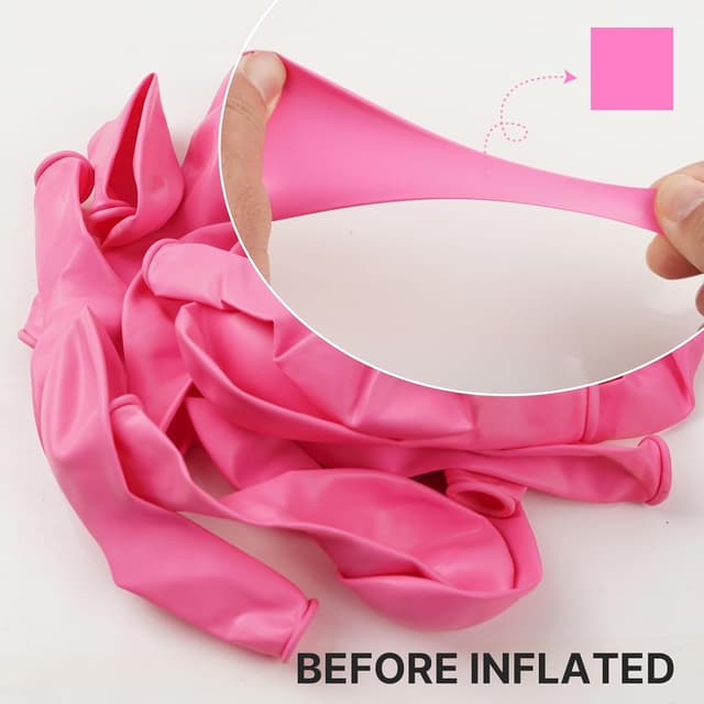 Detalle 2 de PartyWoo Pink Balloon Arch Kit (127 pcs) Matte Pink Balloons in Multiple Sizes for Baby Shower, Valentine’s & More