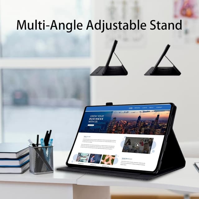 Detalle de Vkooer Schutzhülle für Lenovo Tab P11 (2. Gen) / Pad Plus 2023 (11,5 Zoll) mit Stifthalter – PU-Leder Flip Case, Schwarz