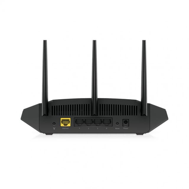 Detalle de Netgear RAX10 router doble banda WiFi 6 con 5 puertos Gigabit Ethernet