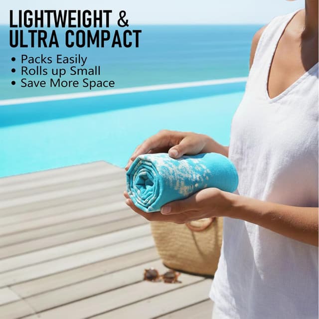 Thumbnail 3 de Haleey Turkish Cotton Beach Towel 2-pack 🏖