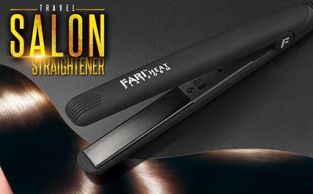 Detalle 2 de FARI Travel Mini Hair Flat Iron 1/2-inch ceramic straightener 180°C 💇♀