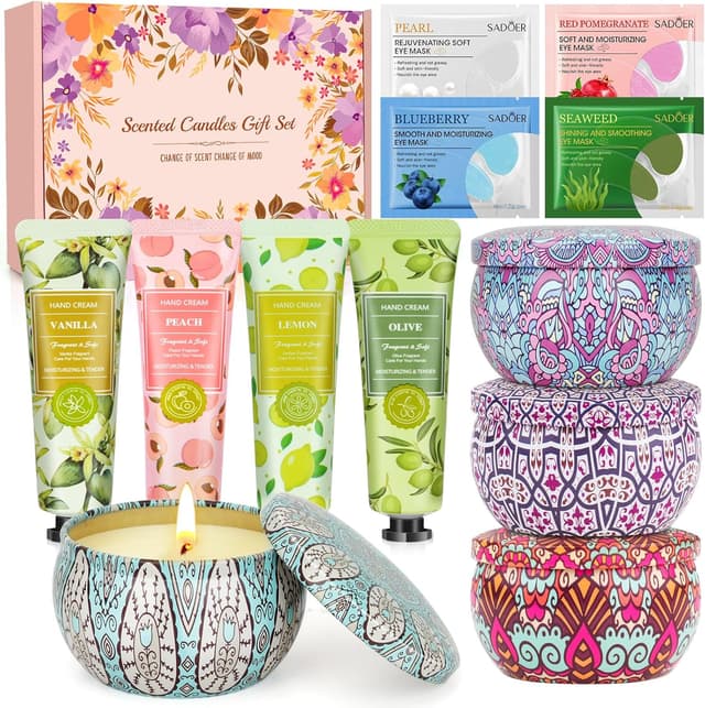 Imagen de Set regalo mujer 12 piezas con cremas y velas en OfertitasTOP