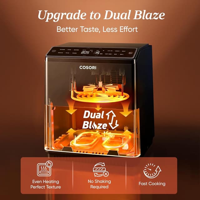 Detalle 2 de Cosori Dual Blaze Air Fryer 6.4L