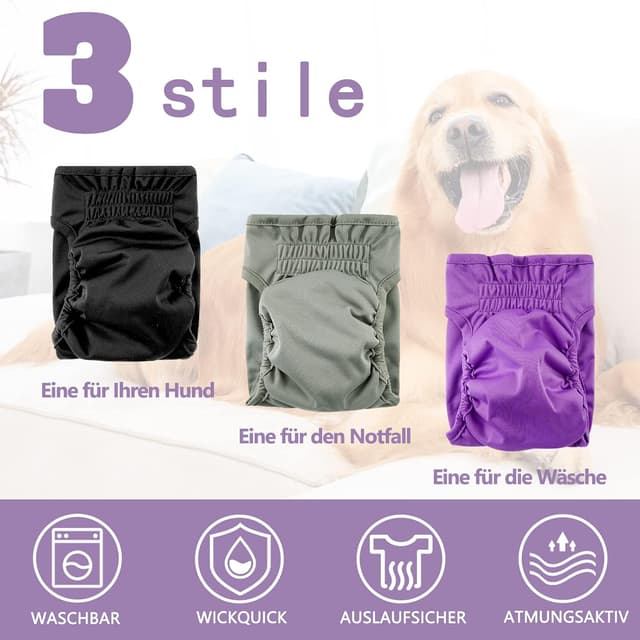 Detalle 2 de Demigreat Läufigkeitshose 3er Set M