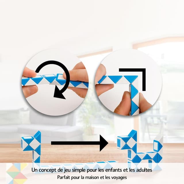 Thumbnail 4 de CUBIDI Original 6 Mini Serpents Magiques 24 blocs