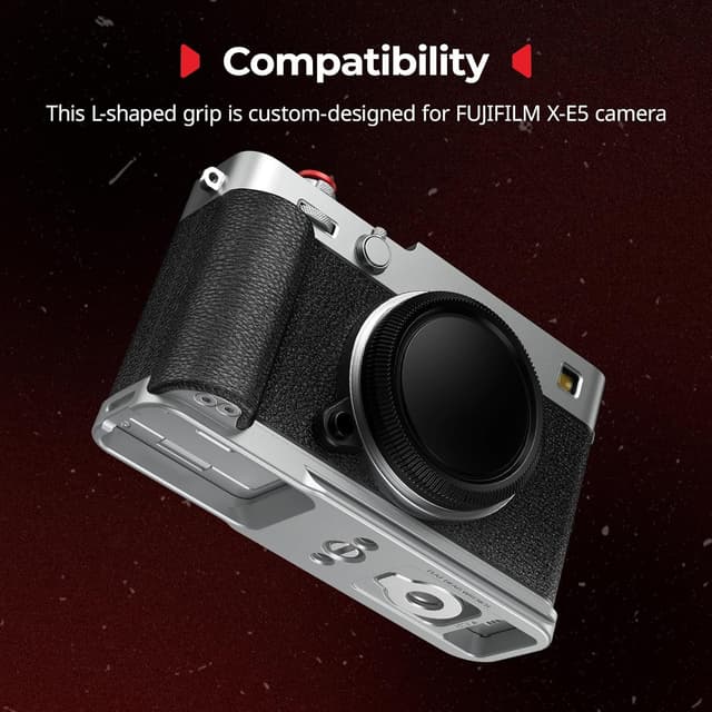 Detalle 2 de SmallRig 5447 X-E5 L-Shape Grip with Arca Quick Release Plate (1/4"-20) & Silicone Handgrip