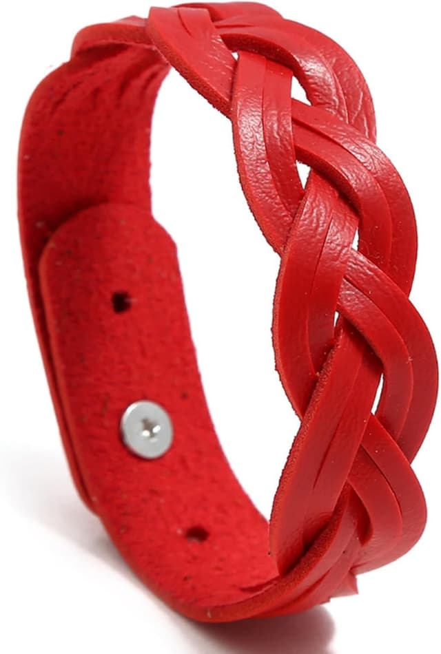 Detalle de EMEMcharm Damen-Armband aus geflochtenem Leder, verstellbar (16–20 cm) – modisches Accessoire GM109