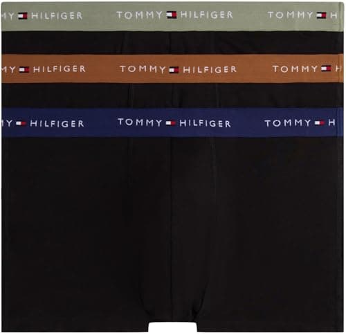 Detalle de Tommy Hilfiger Men's 3P WB Trunk UM0UM02763 (Adaptive): bañador tipo trunk amarillo para hombre, talla M