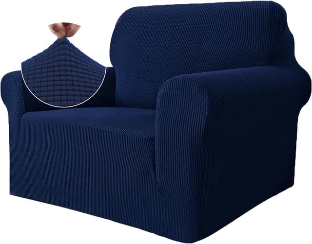 Detalle de Ystyle Copridivano 1 posto con braccioli antigraffio e antiscivolo in blu scuro