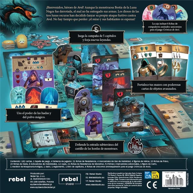 Detalle 2 de Rebel Dungeon Legends - Juego de Mesa para 1-4 Jugadores 🏰