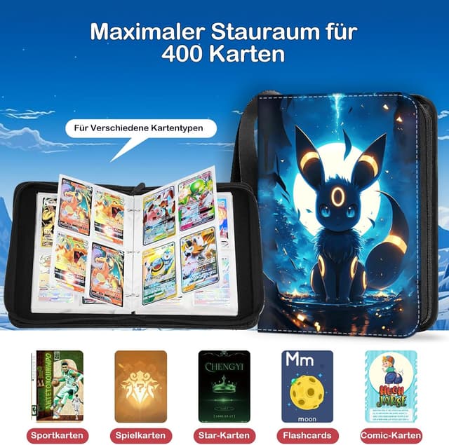 Thumbnail 4 de Sammelalbum Karten PU Leder 50 Seiten 400 Karten 📒