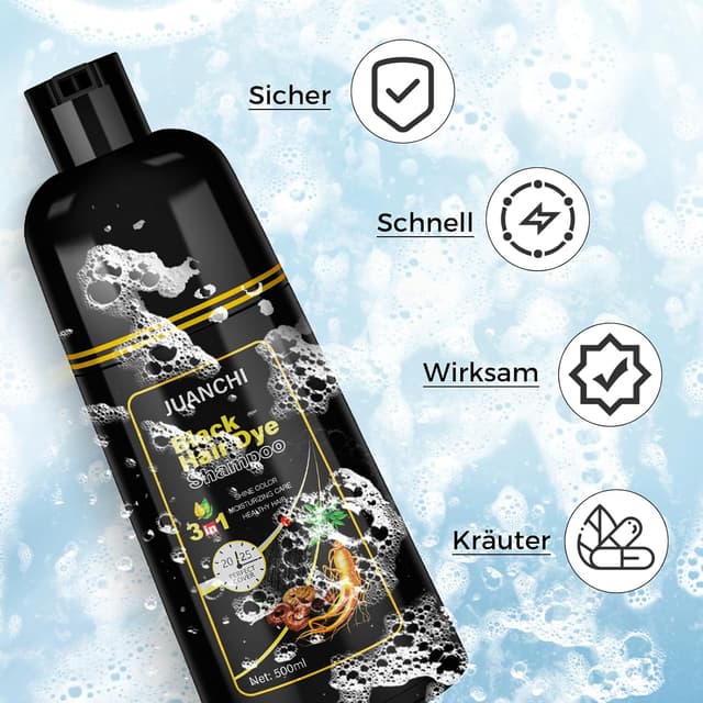 Thumbnail 3 de JUANCHI Schwarzes Haarfärbeshampoo Schwarz 3 in 1