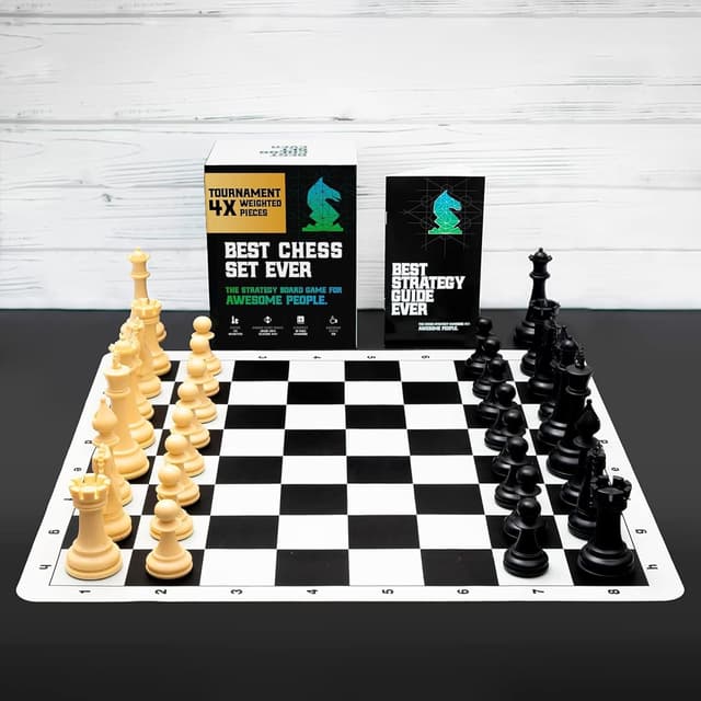 Thumbnail 6 de Best Chess Set Ever tournament chess set with 50x50cm double-sided silicone board and 11.4cm king