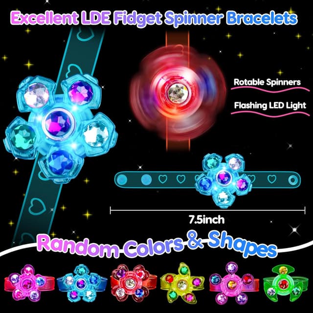 Detalle 2 de 24PCS Light Up Spinner Bracelets Glow ๐