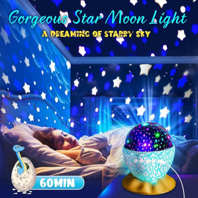 Detalle 2 de iKidiki Dino Nachtlicht Projektor mit Timer