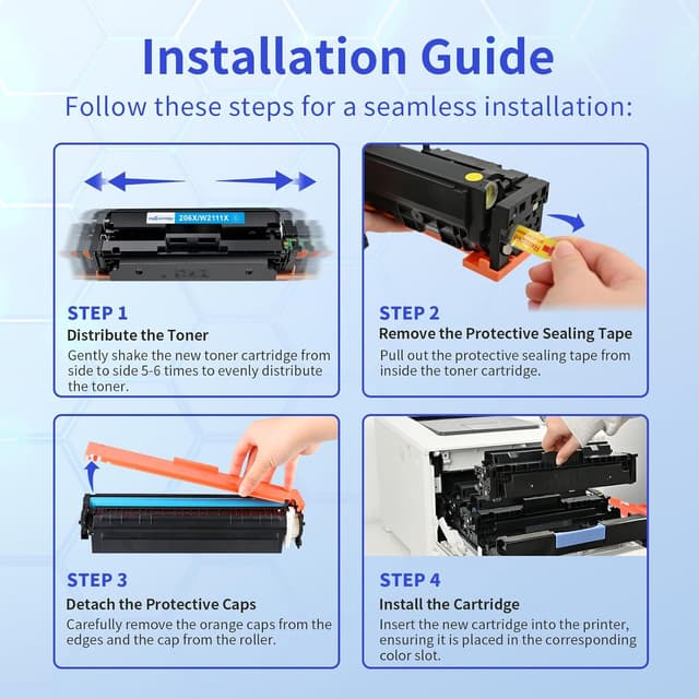Thumbnail 5 de 206X Toner Cartridges 4-Pack High Yield 🖨
