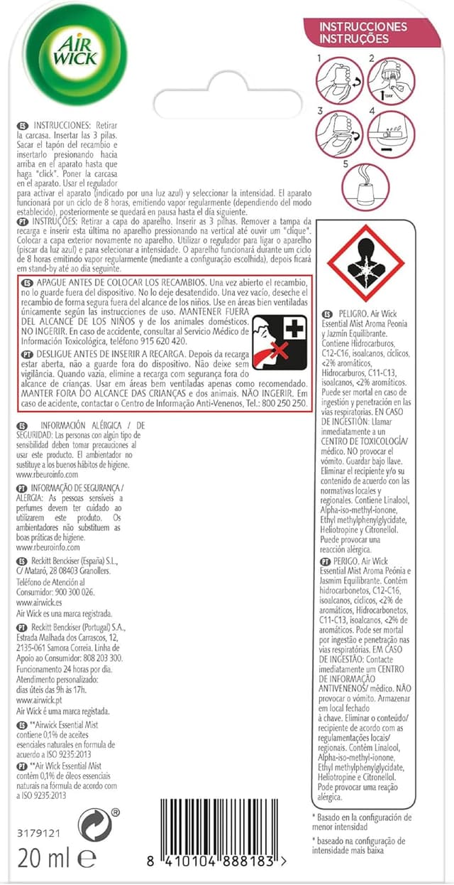 Thumbnail 1 de Air Wick Essential Mist Recambio – Aroma a Peonia y Jazmín