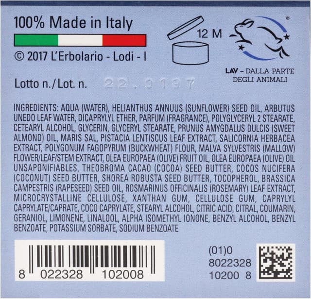 Detalle de L’Erbolario Crema Corpo Fior di Salina 200 ml