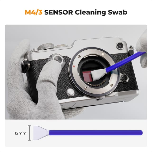 Detalle 2 de K&F CONCEPT Micro Four Thirds 4/3 Sensor Cleaning Swabs (10 x 12mm)
