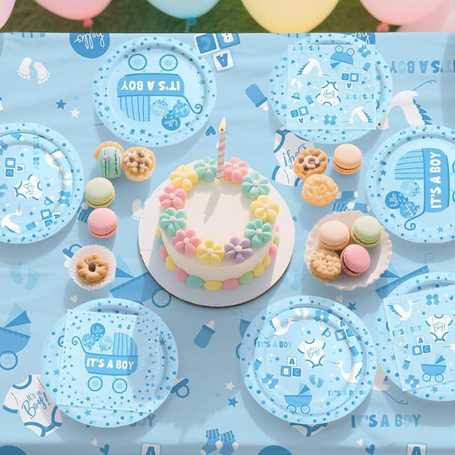 Thumbnail 6 de Baby Boy Shower Decorations 24pc ๐