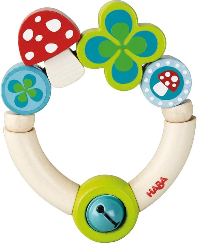 Detalle de HABA Greifling 2631 Glücksbringer – Kleinkindspielzeug zum Greifen & Klingeln