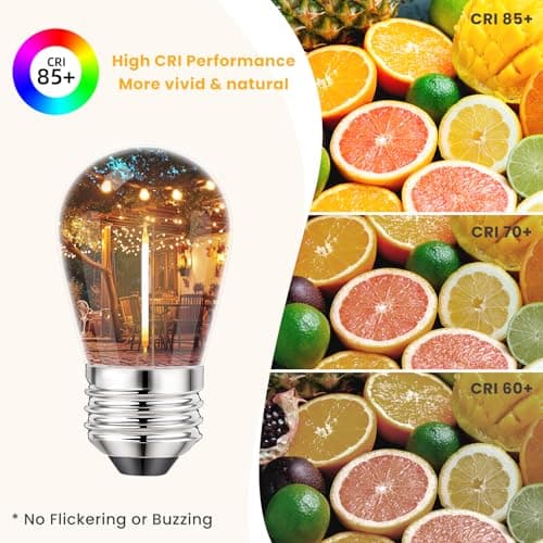 Detalle 2 de Svater E27 Bombillas LED S14 Vintage Edison 1W 💡 15 Unidades