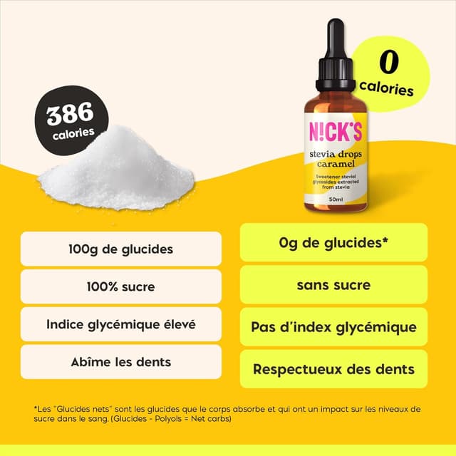 Thumbnail 3 de NICKS Stevia Liquide Arôme Caramel 50 ml