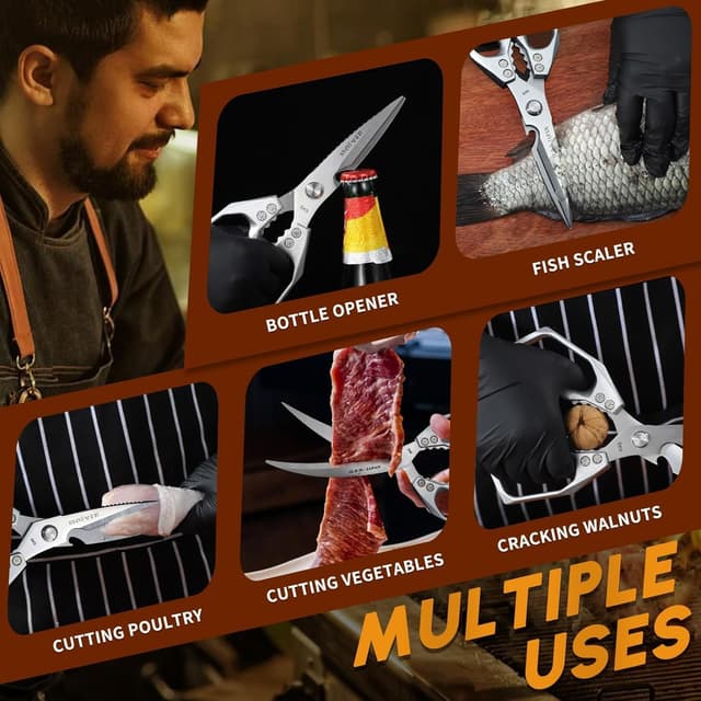 Thumbnail 4 de HUUSK Kitchen Scissors Set stainless steel kitchen shears ✂