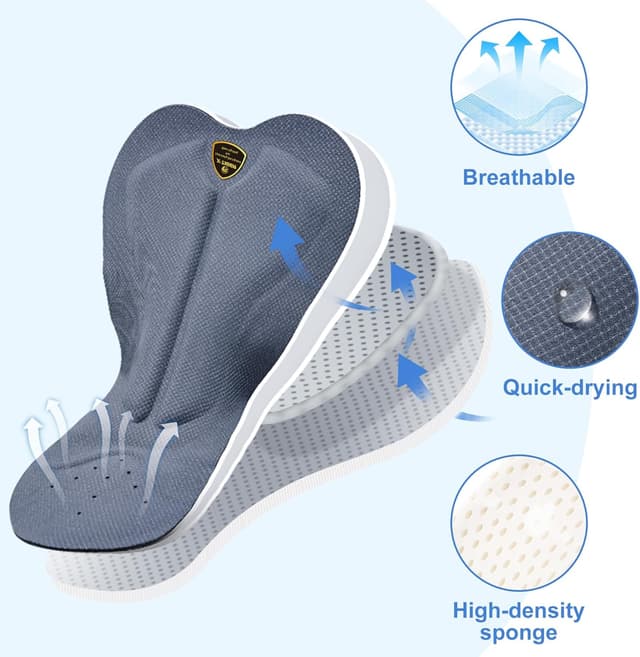 Thumbnail 4 de X-TIGER Pantaloncini ciclismo uomo imbottiti in spugna traspiranti MTB boxer