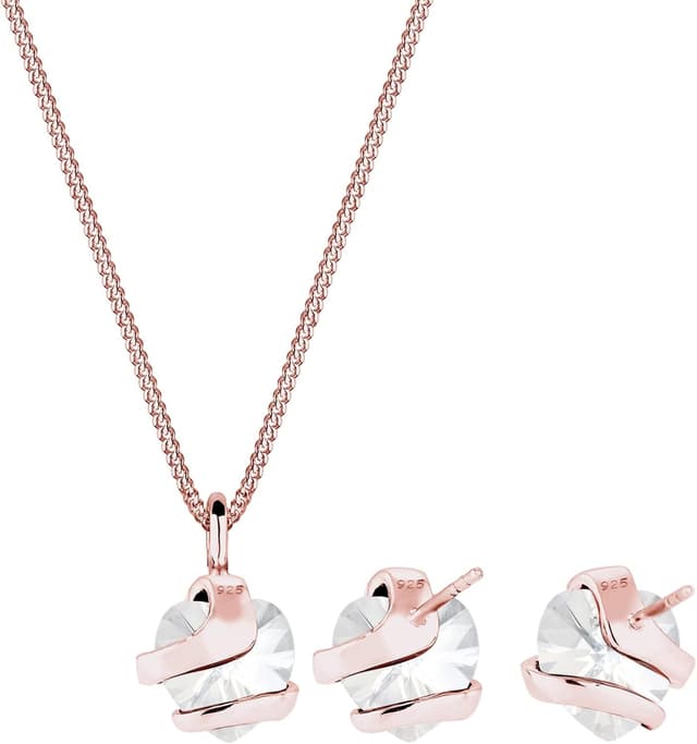 Thumbnail 3 de Elli Damen Schmuckset Herz Motiv Edel mit Kristalle