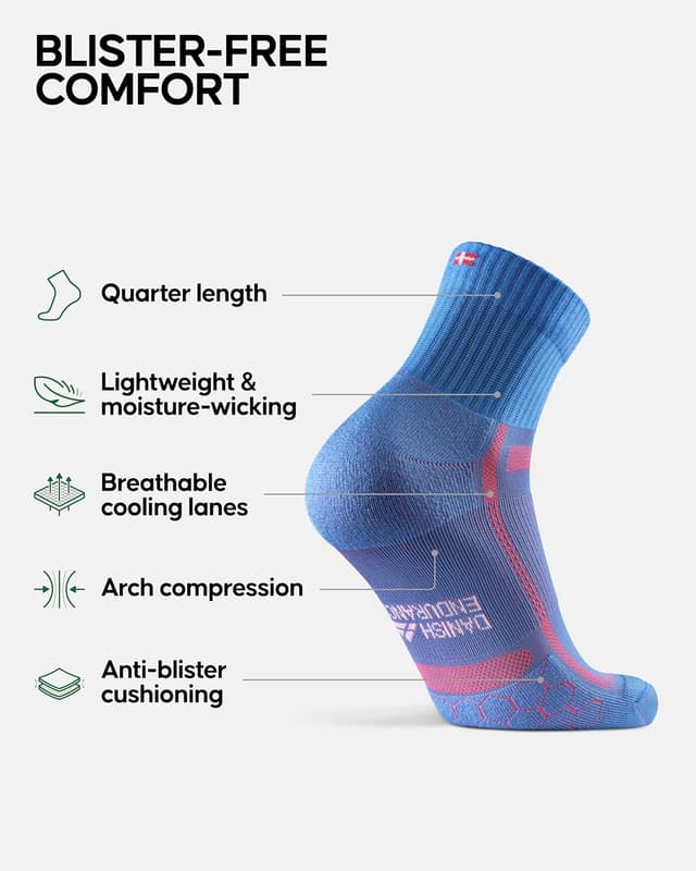 Detalle 2 de DANISH ENDURANCE Performance Running Socks 3 Pack