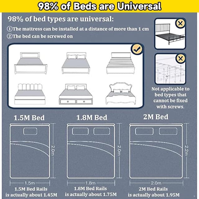 Thumbnail 6 de Bed Guard 1.8M Adjustable Toddler Bed Rail