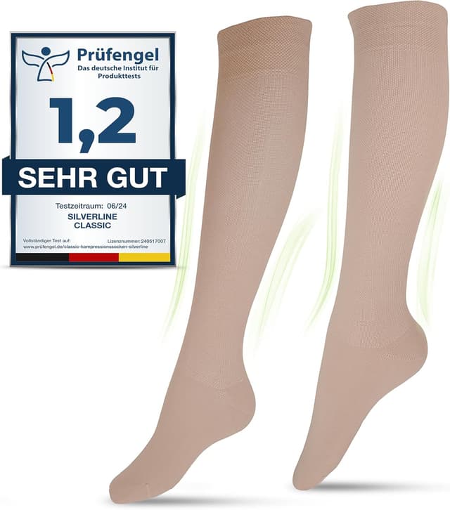 Detalle de Medizinische Kompressionsstrümpfe (Damen & Herren) aus 60% Bio-Baumwolle – zertifiziertes CE-Kompressionsprodukt