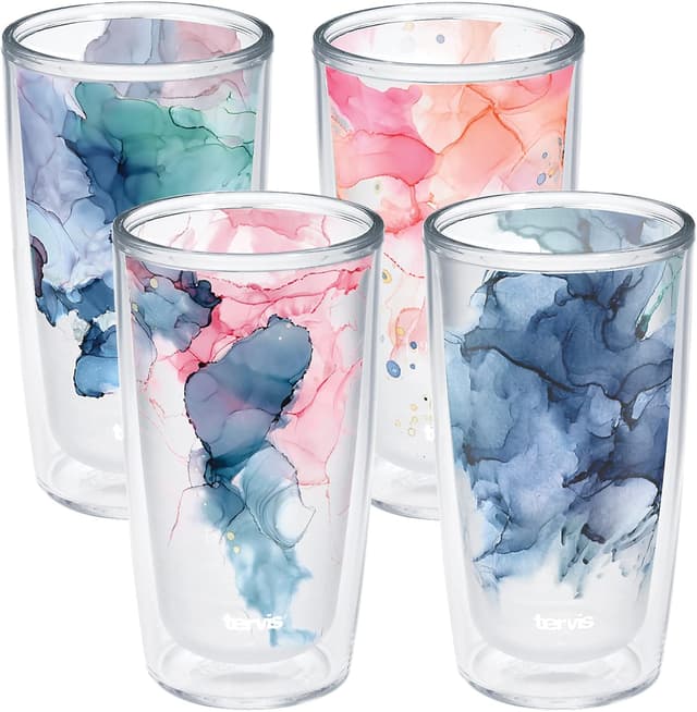 Detalle de Tervis Double-Wall Insulated Tumbler, Crystal Nature Collection, 16 oz (Set of 4)