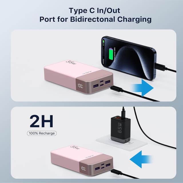 Detalle de JUOVI J2651 Power Bank 20000mAh