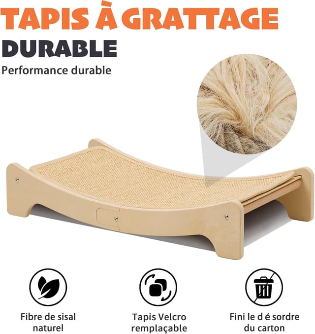 Thumbnail 3 de PETKARAY Griffoir en sisal incurvé pour Chat